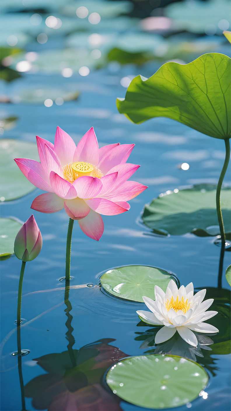 莲花 睡莲 水 花 4K壁纸 - 唯爱图库